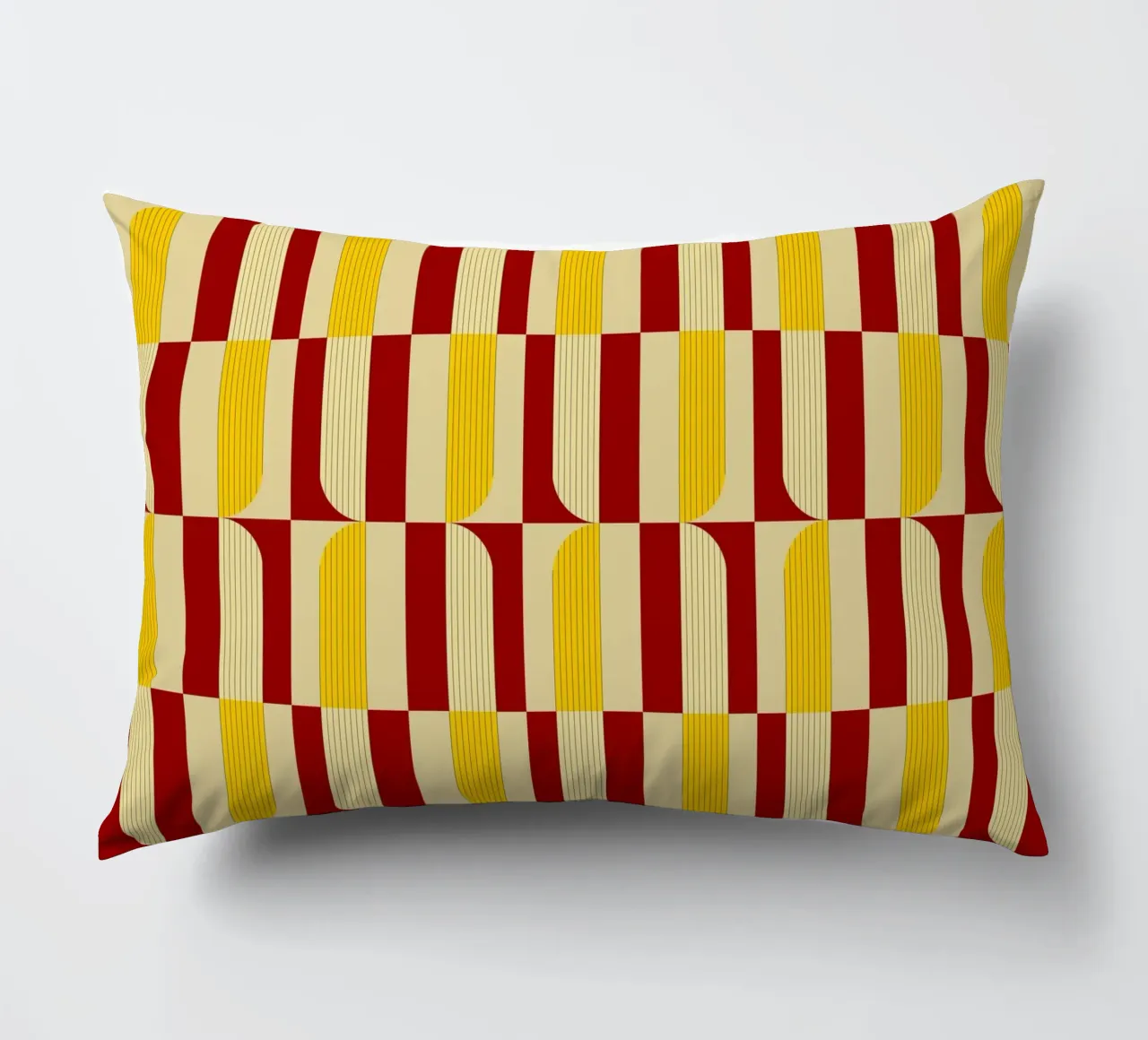 Marigold and Maple - Abstract Geometric Pattern decorative cushion by KHouse Studio