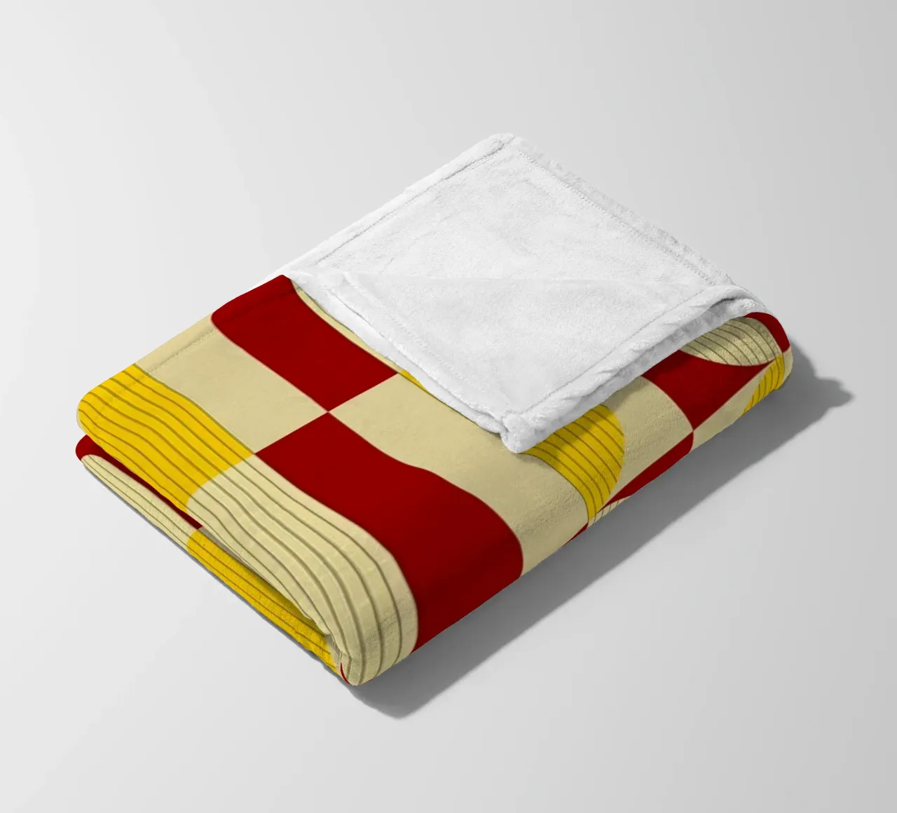 Marigold and Maple - Abstract Geometric Pattern fleece blanket by KHouse Studio