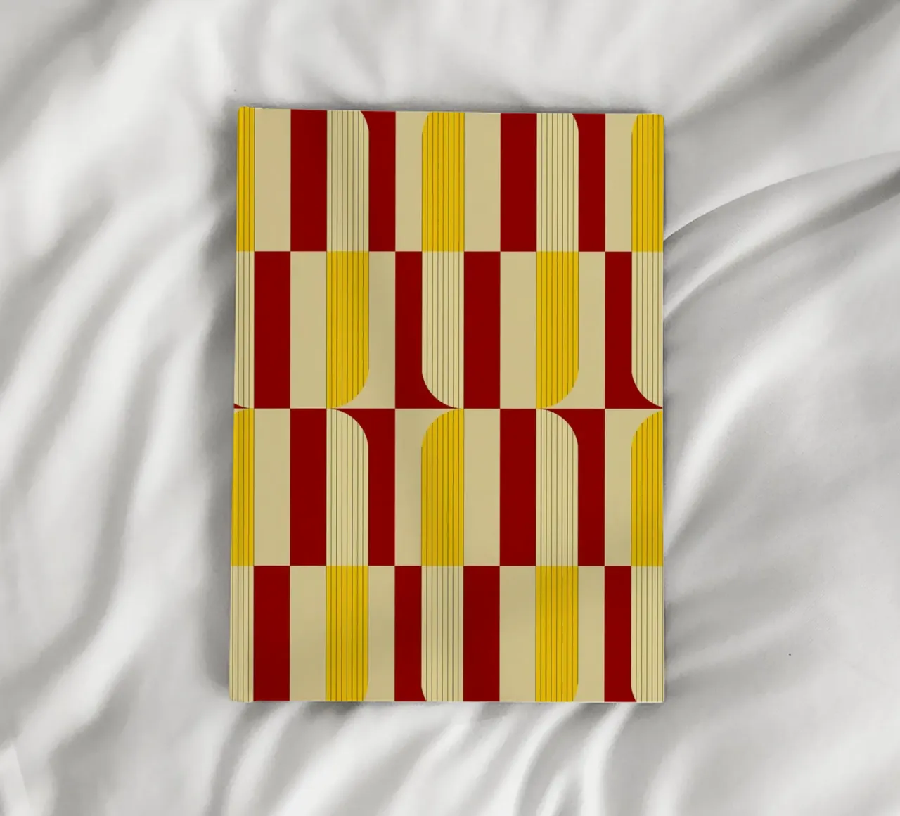 Marigold and Maple - Abstract Geometric Pattern notebook by KHouse Studio