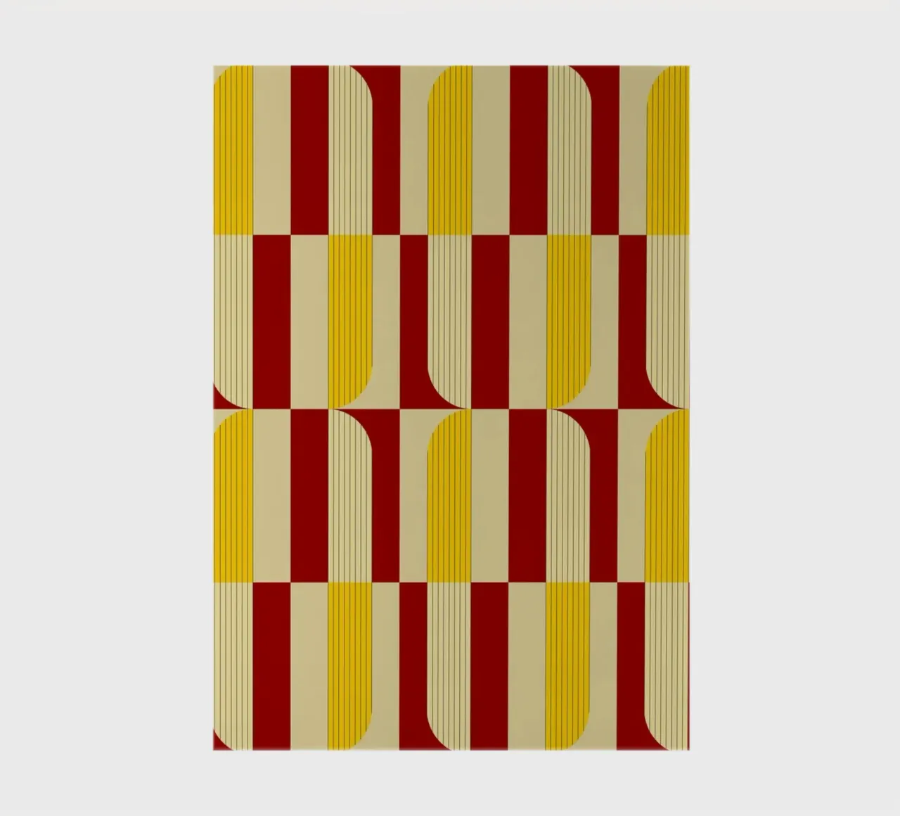 Marigold and Maple - Abstract Geometric Pattern notebook by KHouse Studio