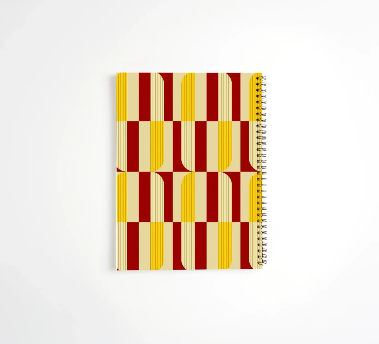 Marigold and Maple - Abstract Geometric Pattern spiral notebook by KHouse Studio