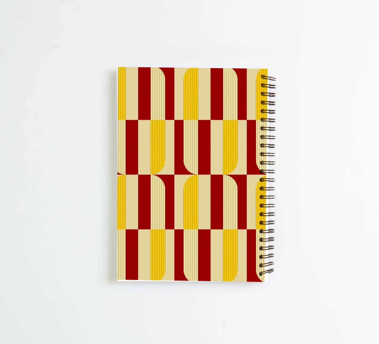 Marigold and Maple - Abstract Geometric Pattern spiral notebook by KHouse Studio
