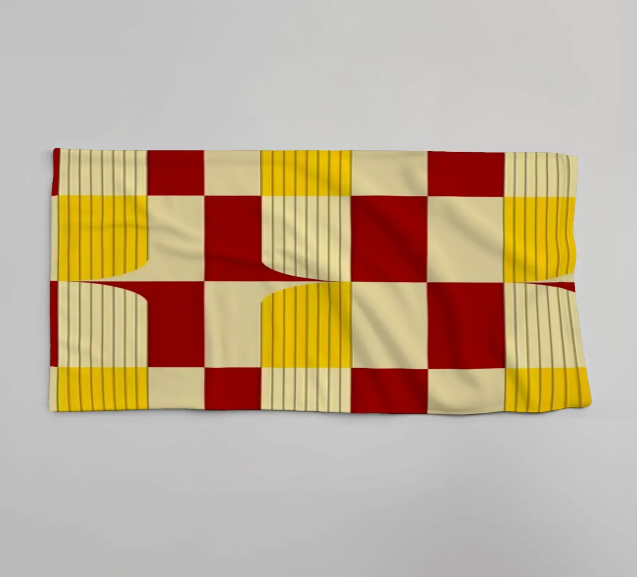 Marigold and Maple - Abstract Geometric Pattern towel by KHouse Studio