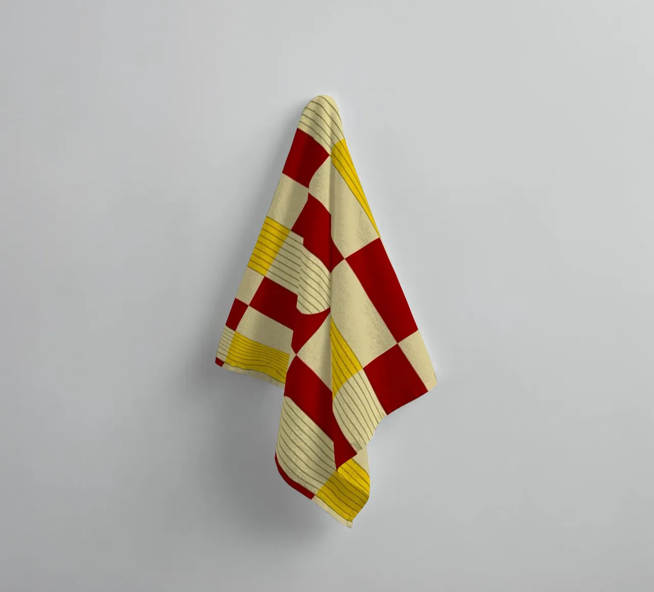 Marigold and Maple - Abstract Geometric Pattern towel by KHouse Studio