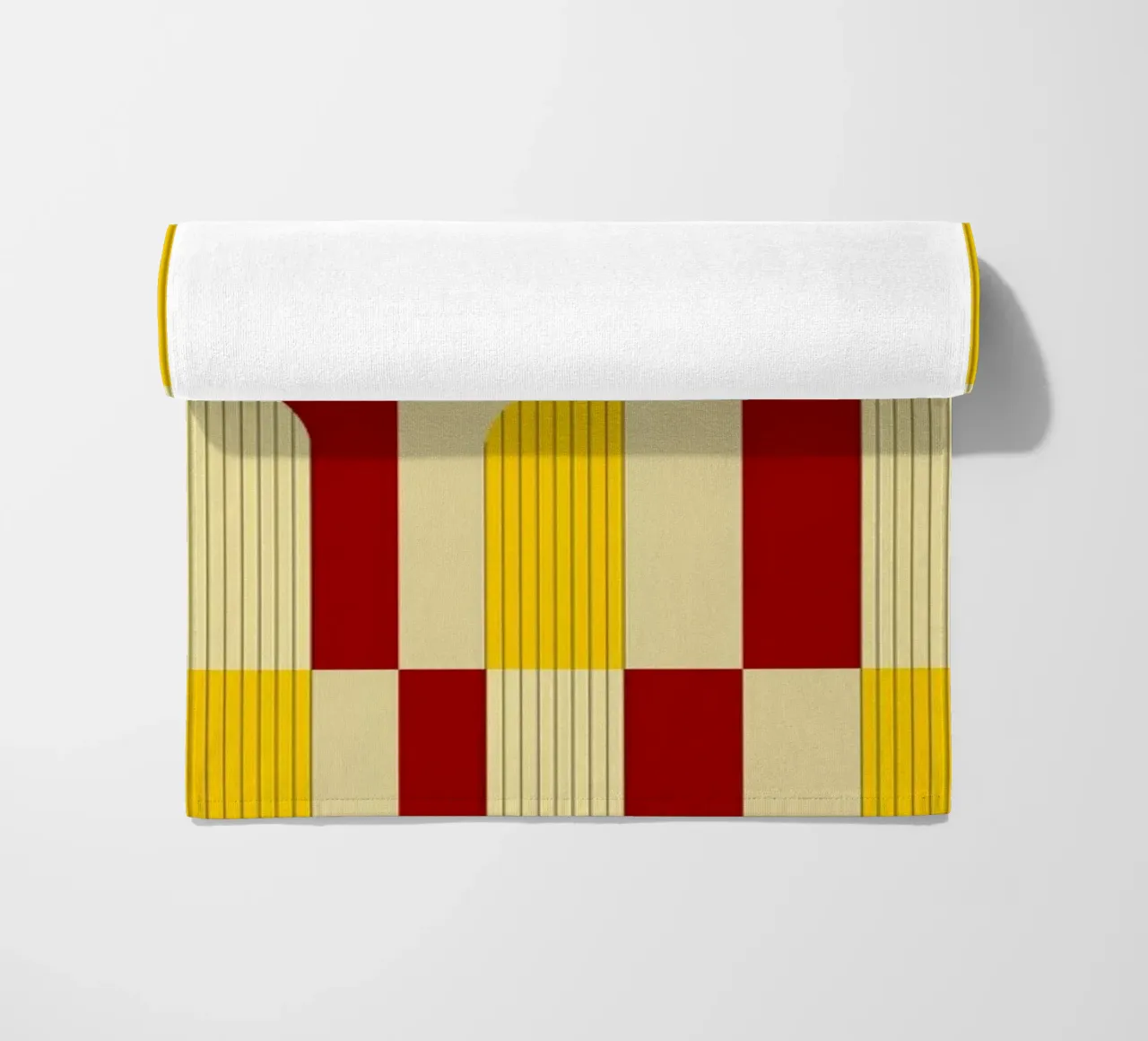 Marigold and Maple - Abstract Geometric Pattern beach towel by KHouse Studio