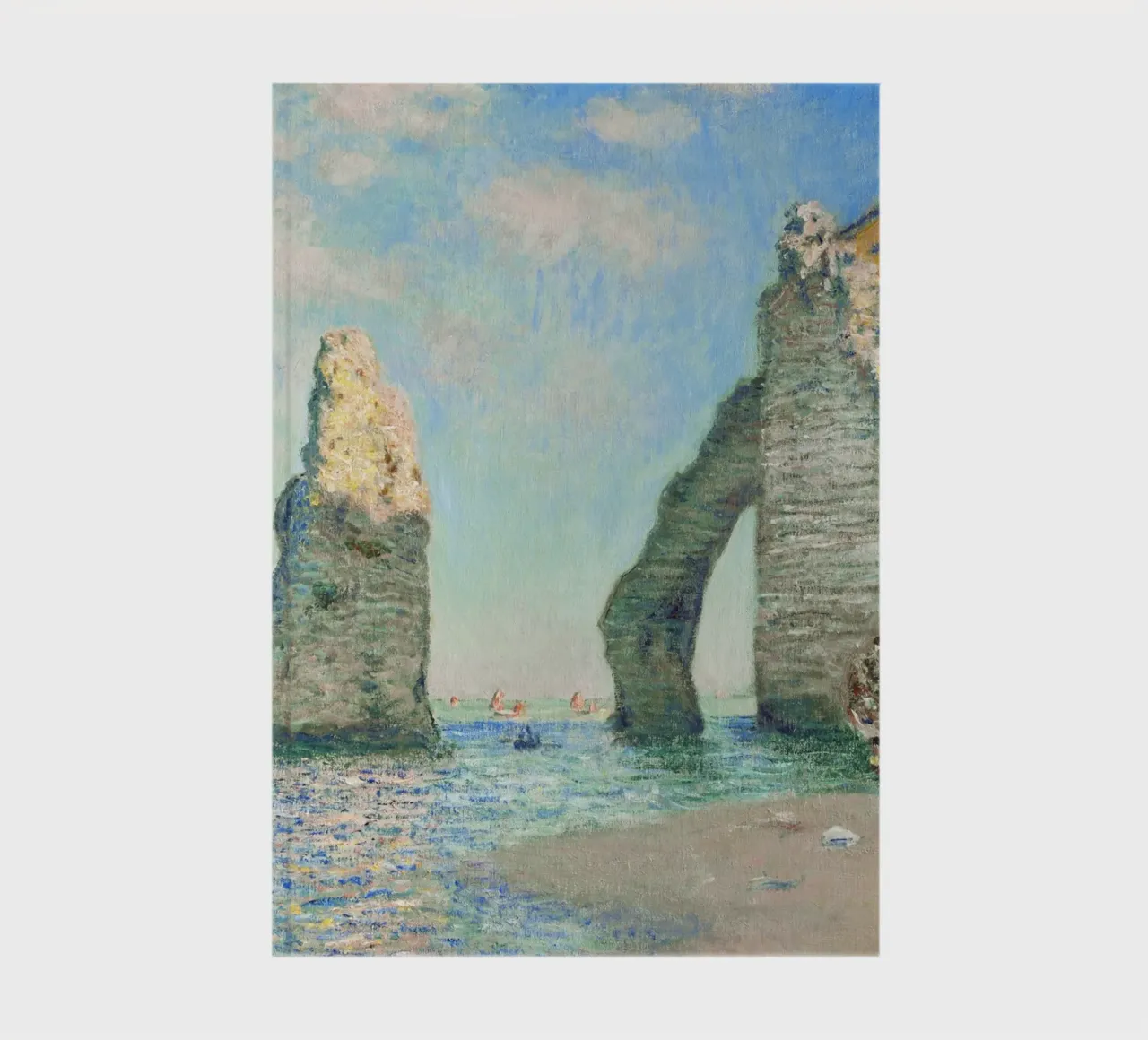 Claude Monet The Cliffs at Étretat (1885) notebook by Venus Art