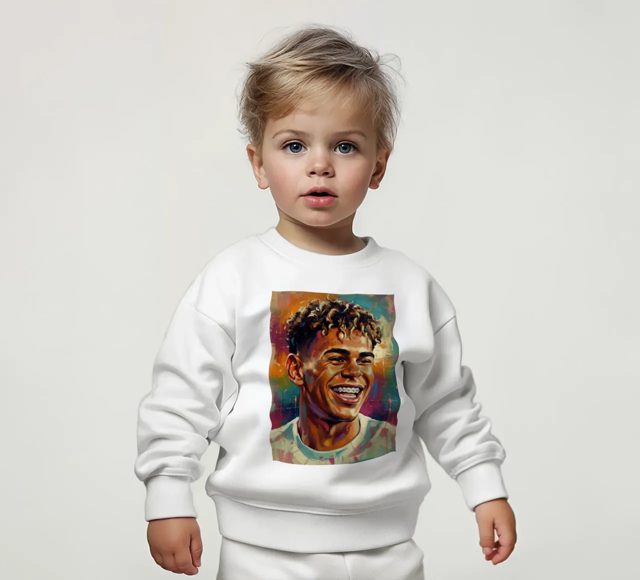 Lamine Yamal sorriso felpa neonato da Lembayung art