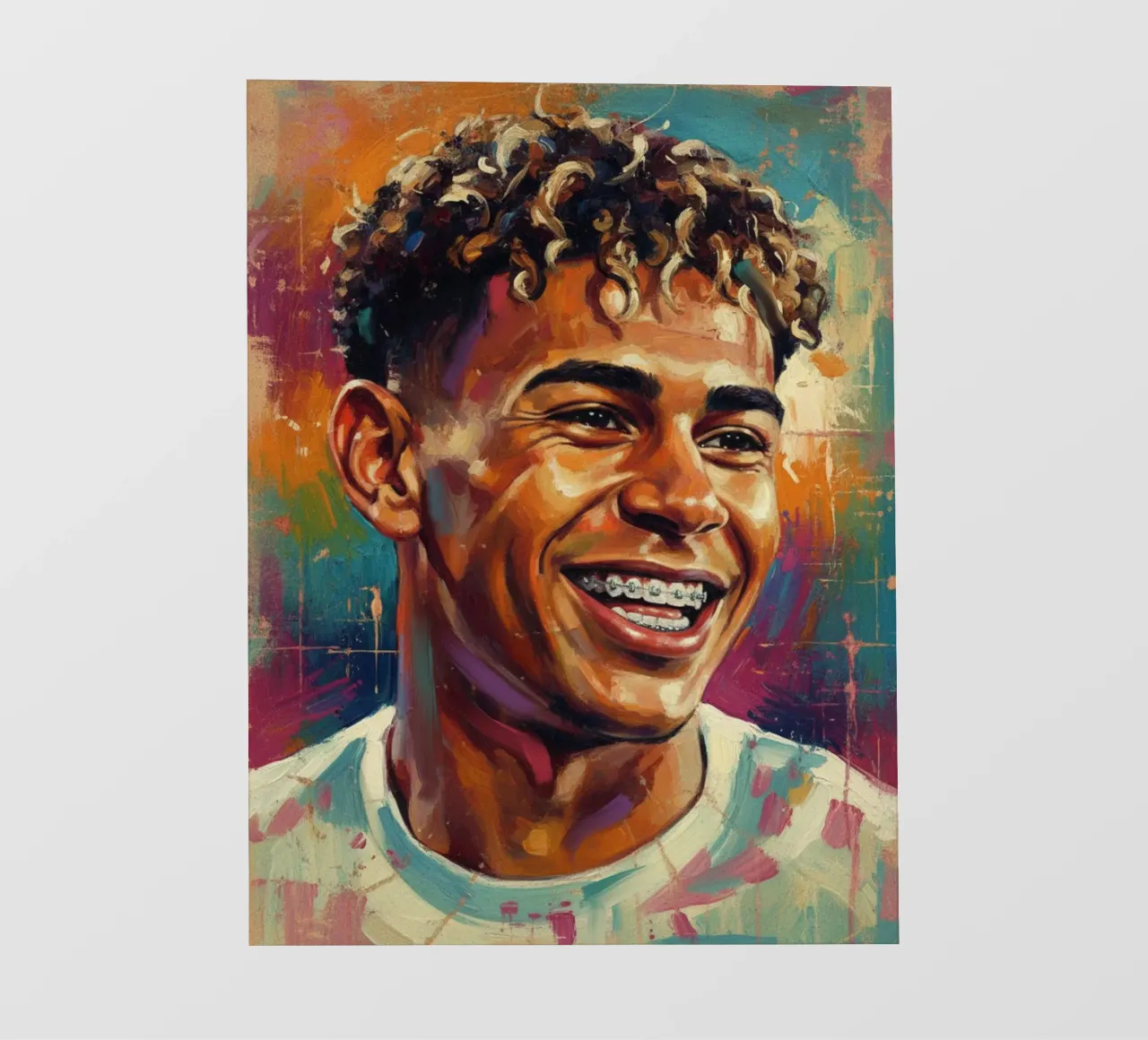 Lamine Yamal sorriso telo in pvc da Lembayung art