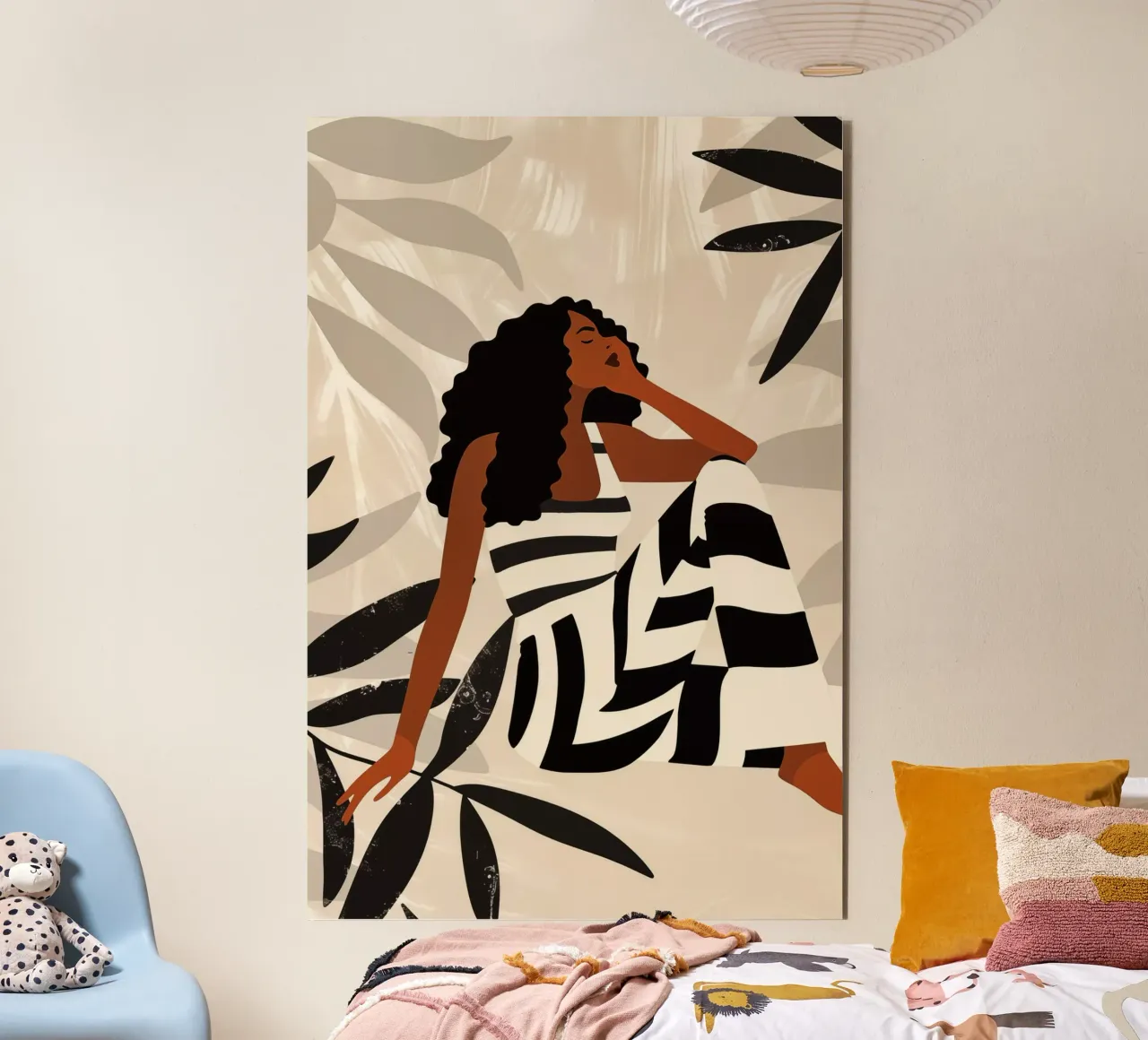 Donna zebrata boho | lo stile incontra la serenità alluminio dibond da Autofocus