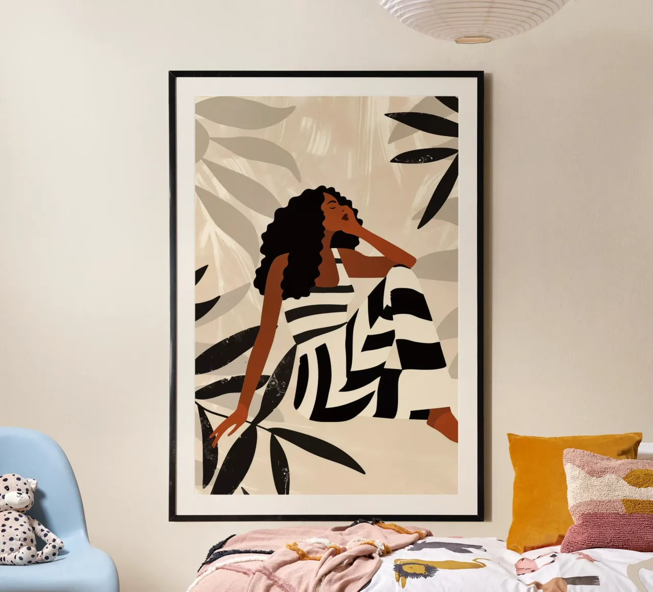 Boho zebra vrouw | stijl ontmoet sereniteit hahnemühle van Autofocus