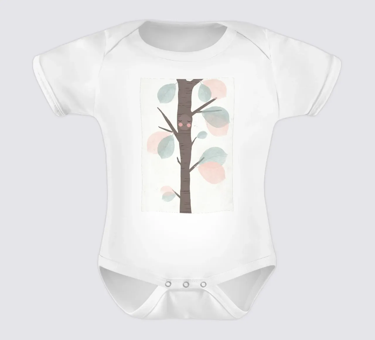 Piccolo albero body neonato maniche corte da Charlotte Gagnon