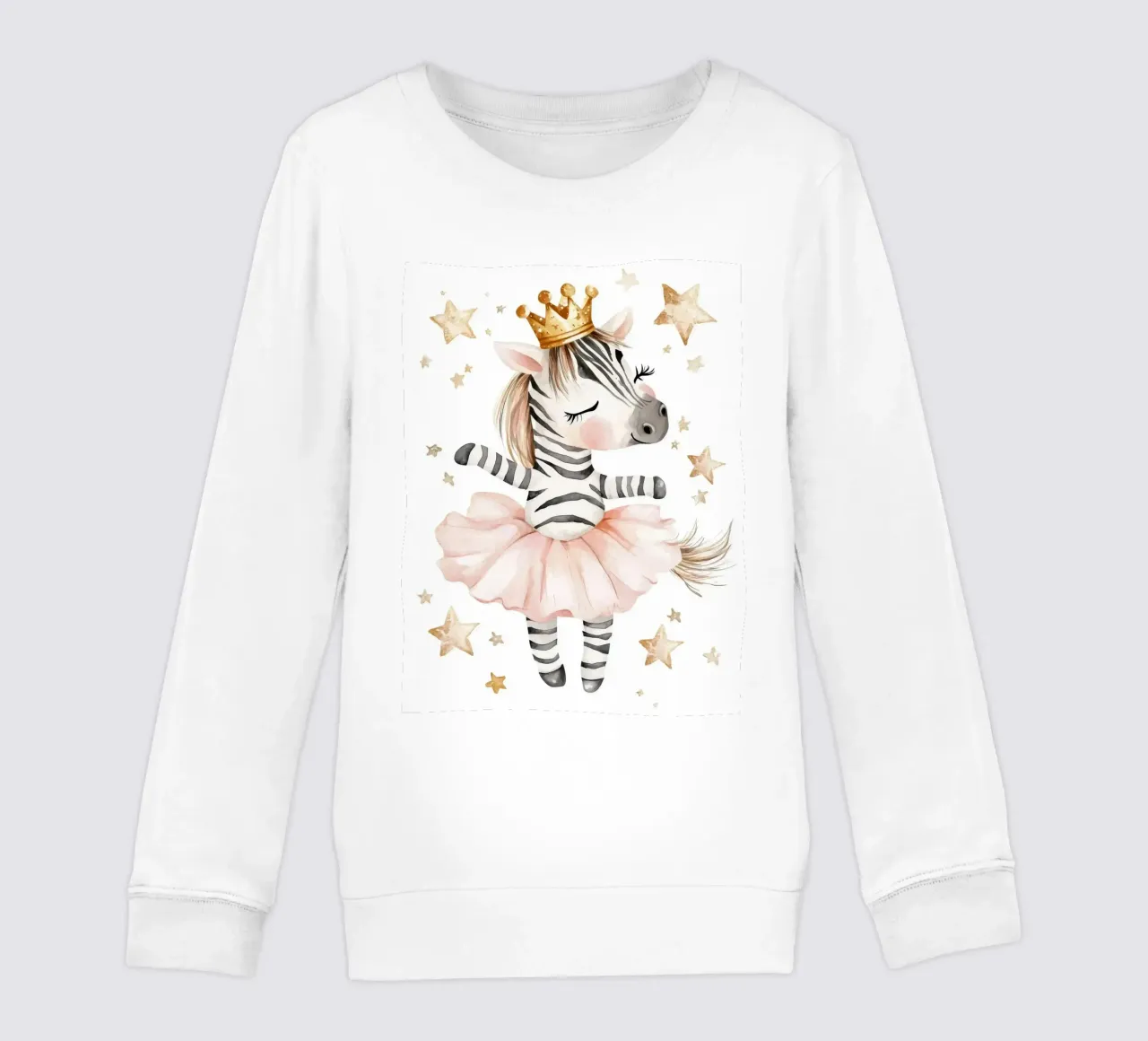 Ballerina zebrata con stelle felpa bambino da Barbara Wright
