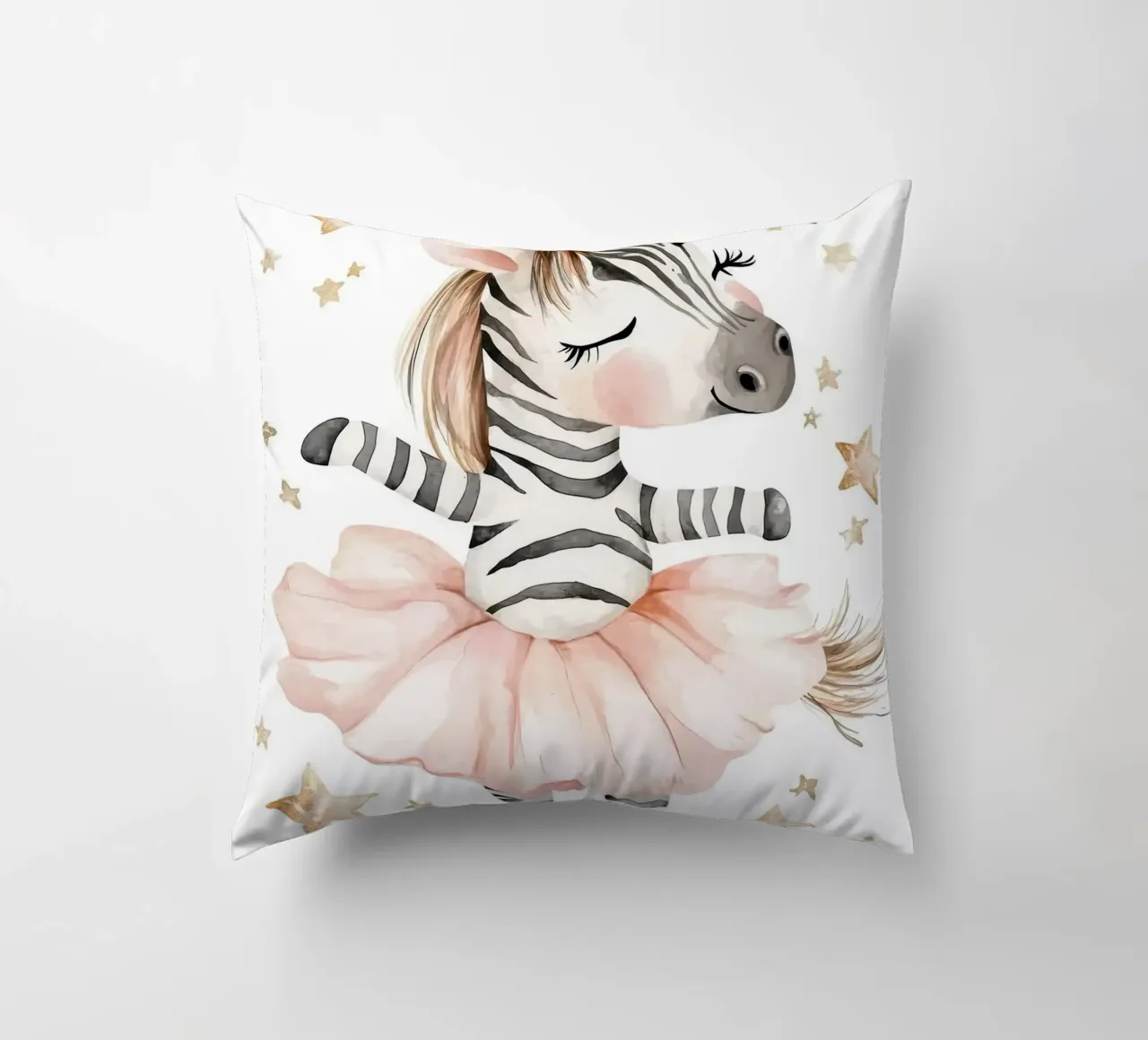Ballerina zebrata con stelle cuscino da Barbara Wright