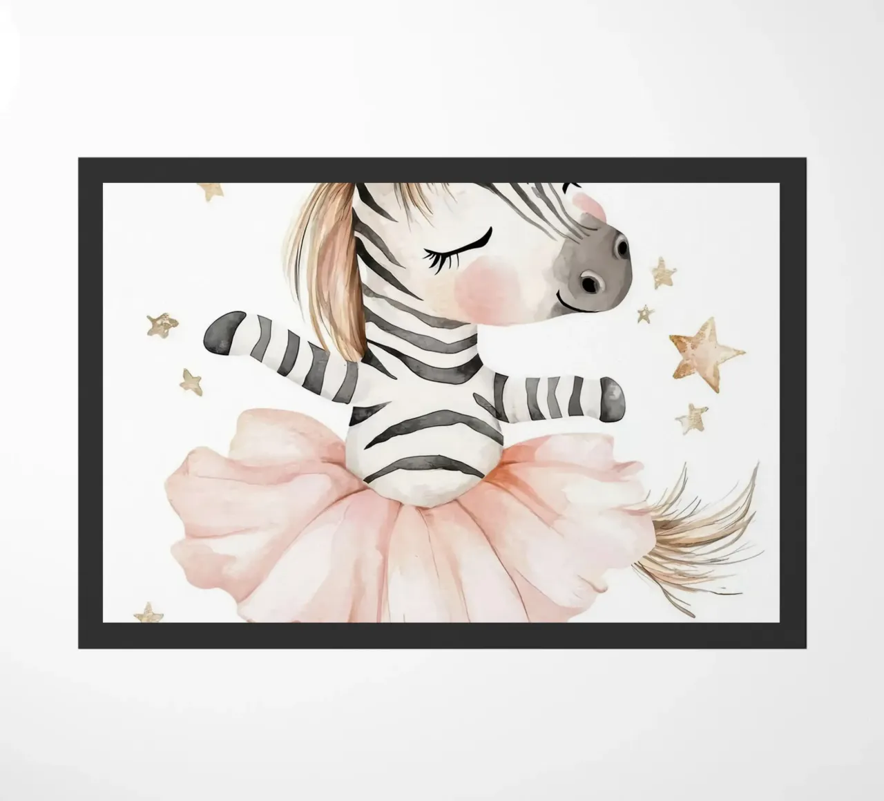 Ballerina zebrata con stelle zerbino da Barbara Wright