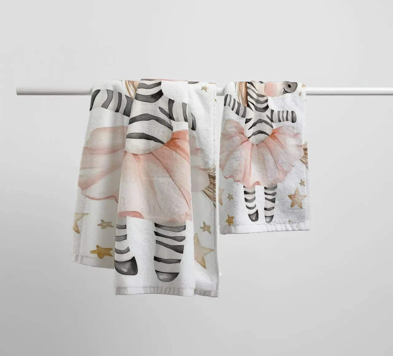 Ballerina zebrata con stelle asciugamano da bagno da Barbara Wright