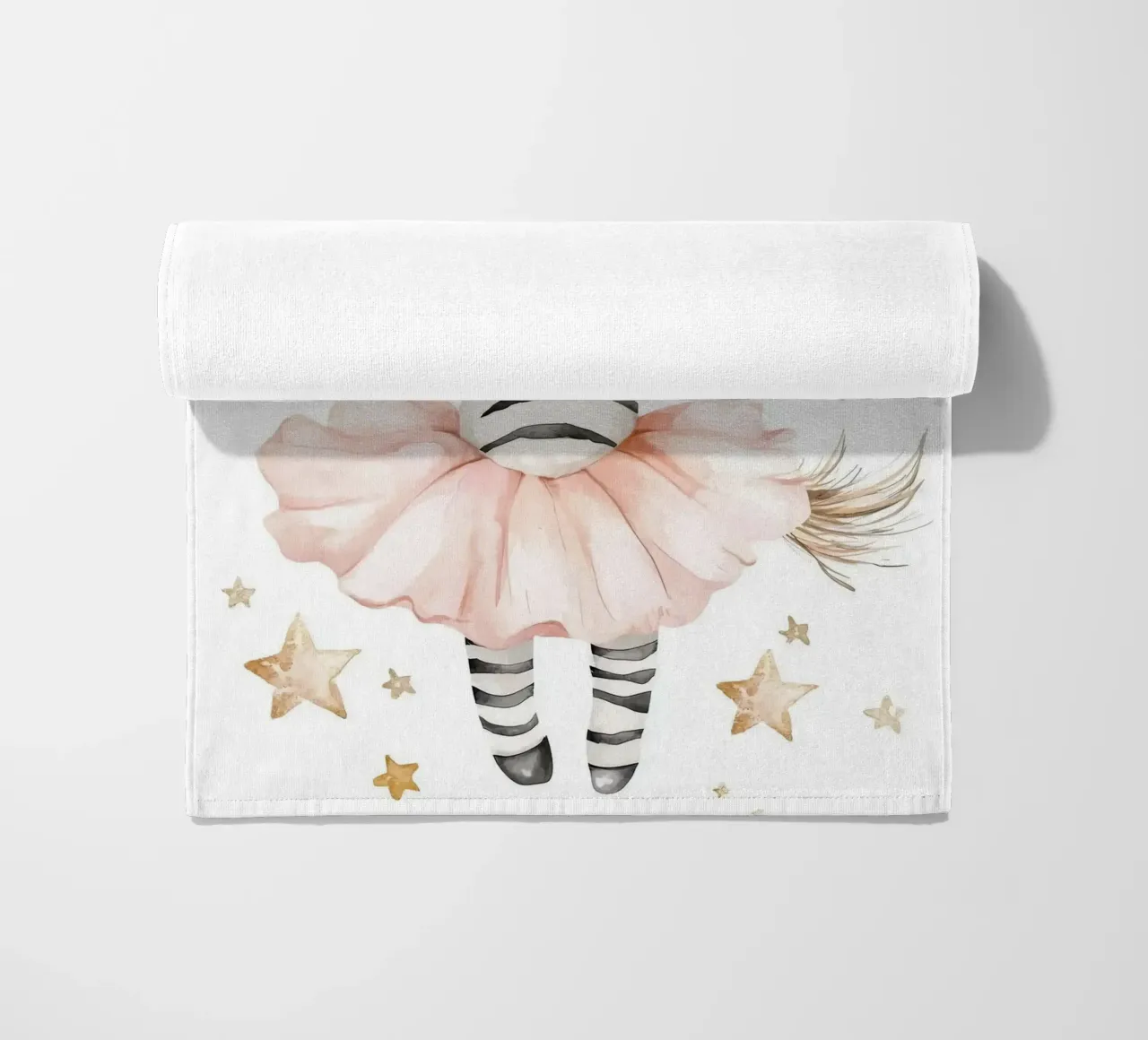 Ballerina zebrata con stelle telo mare da Barbara Wright