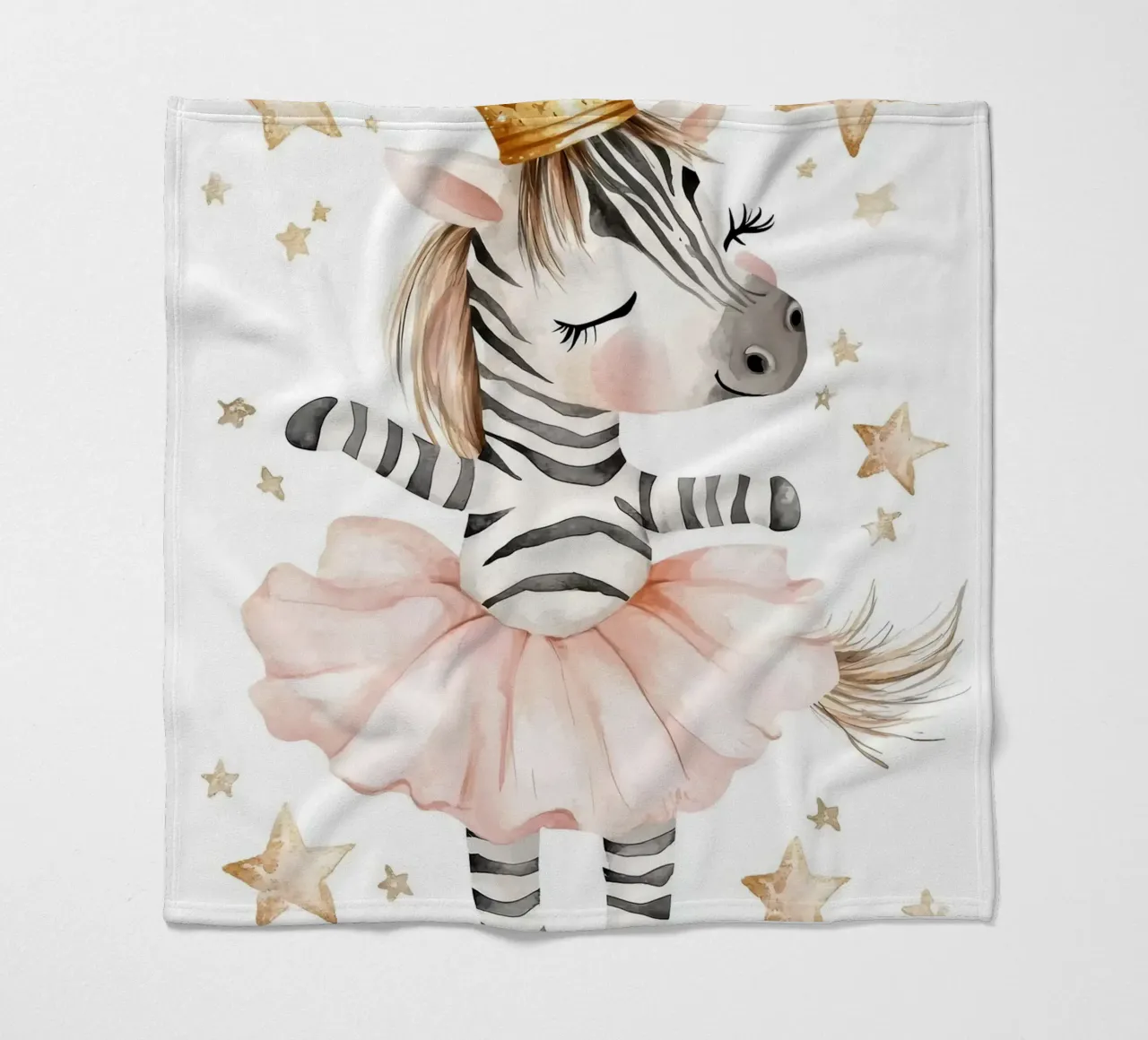 Ballerina zebrata con stelle coperta in pile da Barbara Wright