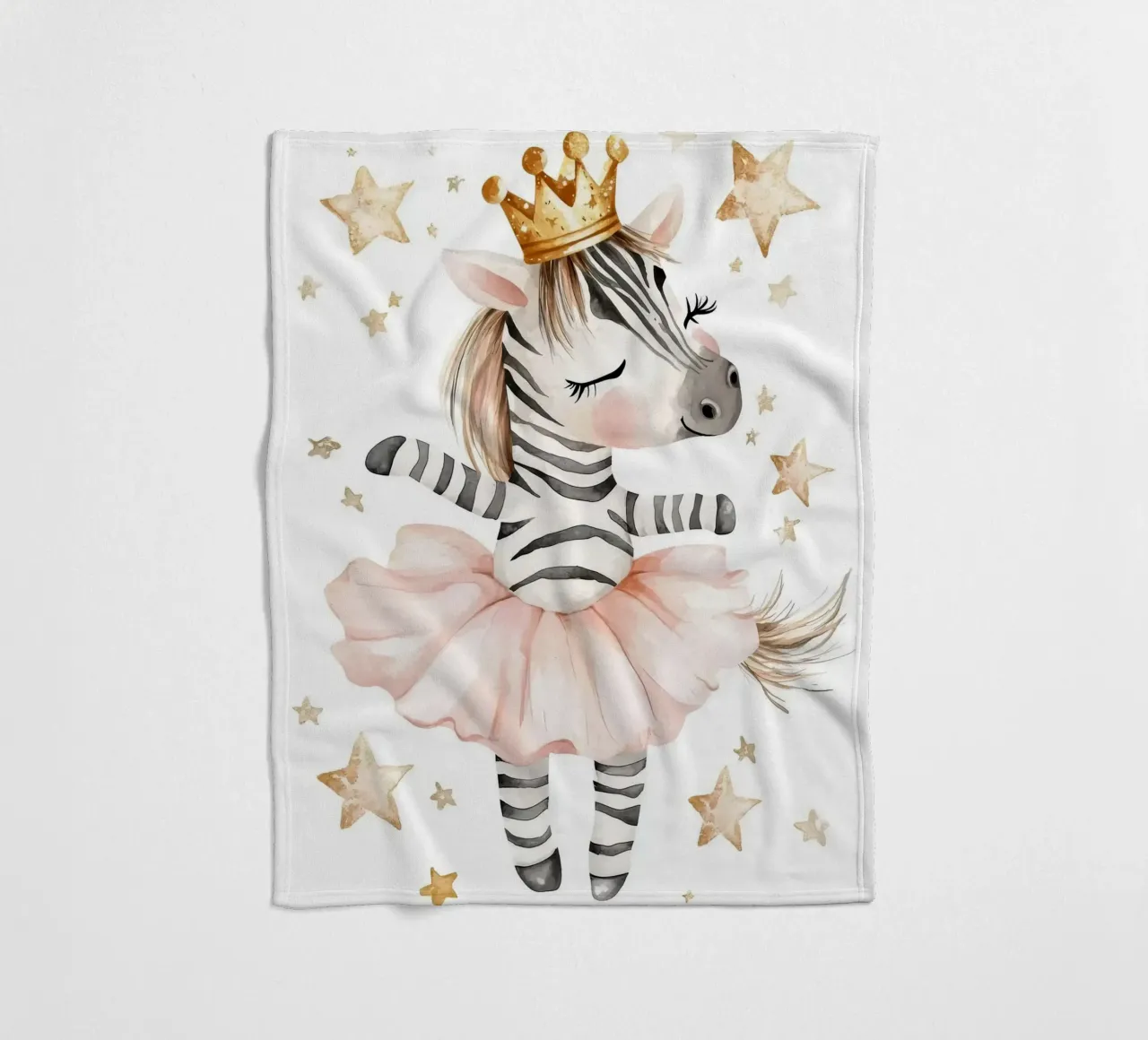 Ballerina zebrata con stelle coperta in pile da Barbara Wright