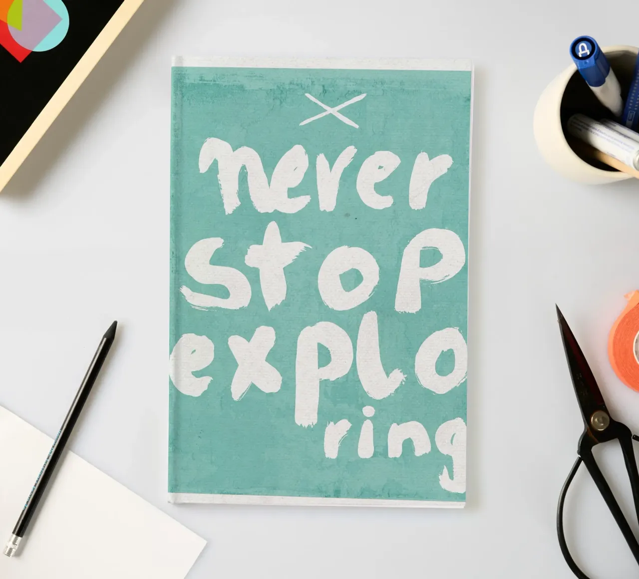 Never Stop Exploring notebook by Charlotte Gagnon
