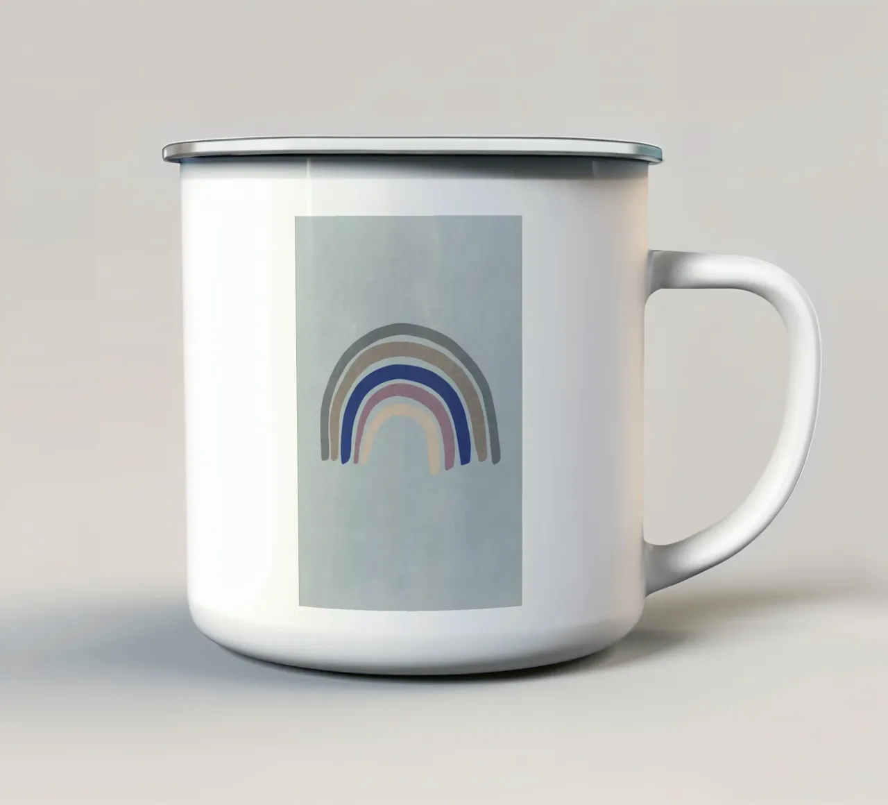 Blu arcobaleno tazza in smalto da Charlotte Gagnon