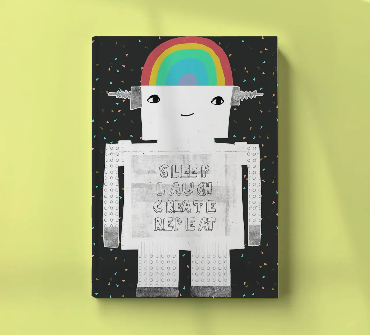 Sleep Laugh Create Repeat notebook by Charlotte Gagnon