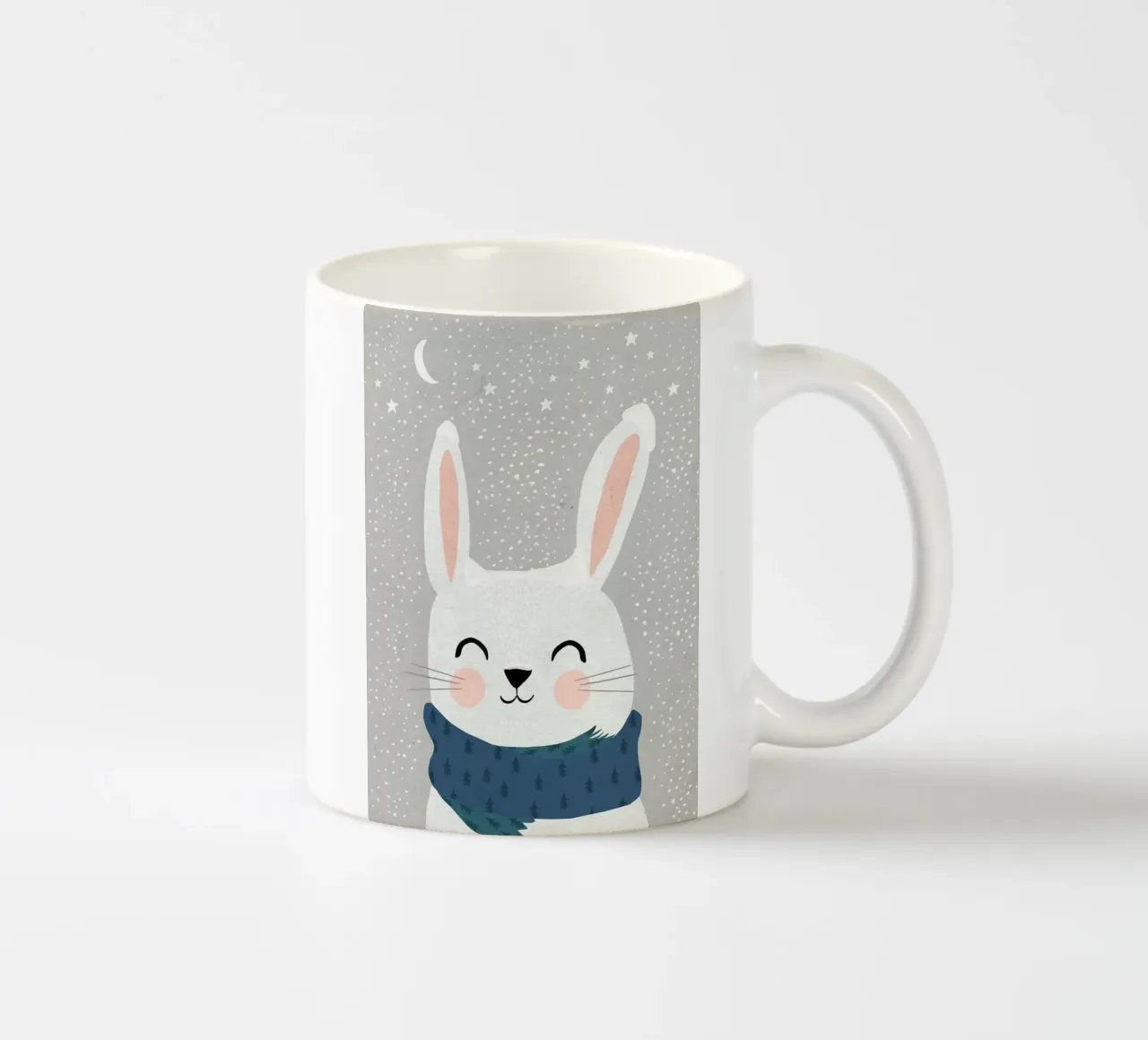 Coniglietto di neve tazza in ceramica da Charlotte Gagnon