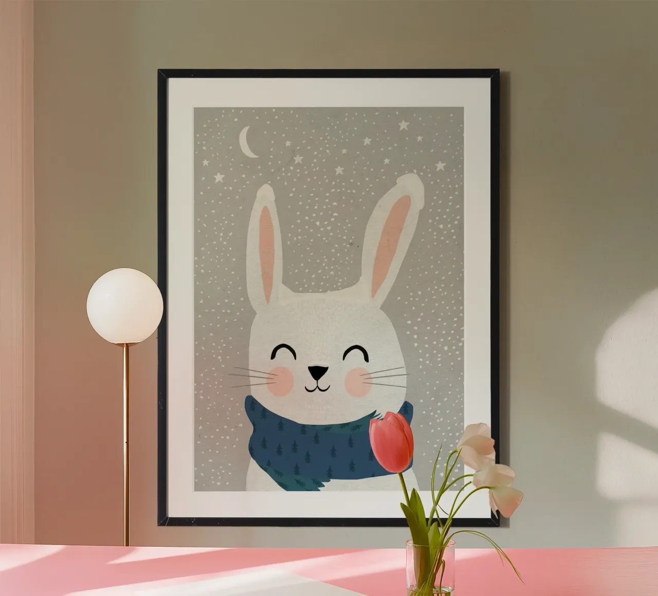 Coniglietto di neve carta hahnemühle da Charlotte Gagnon