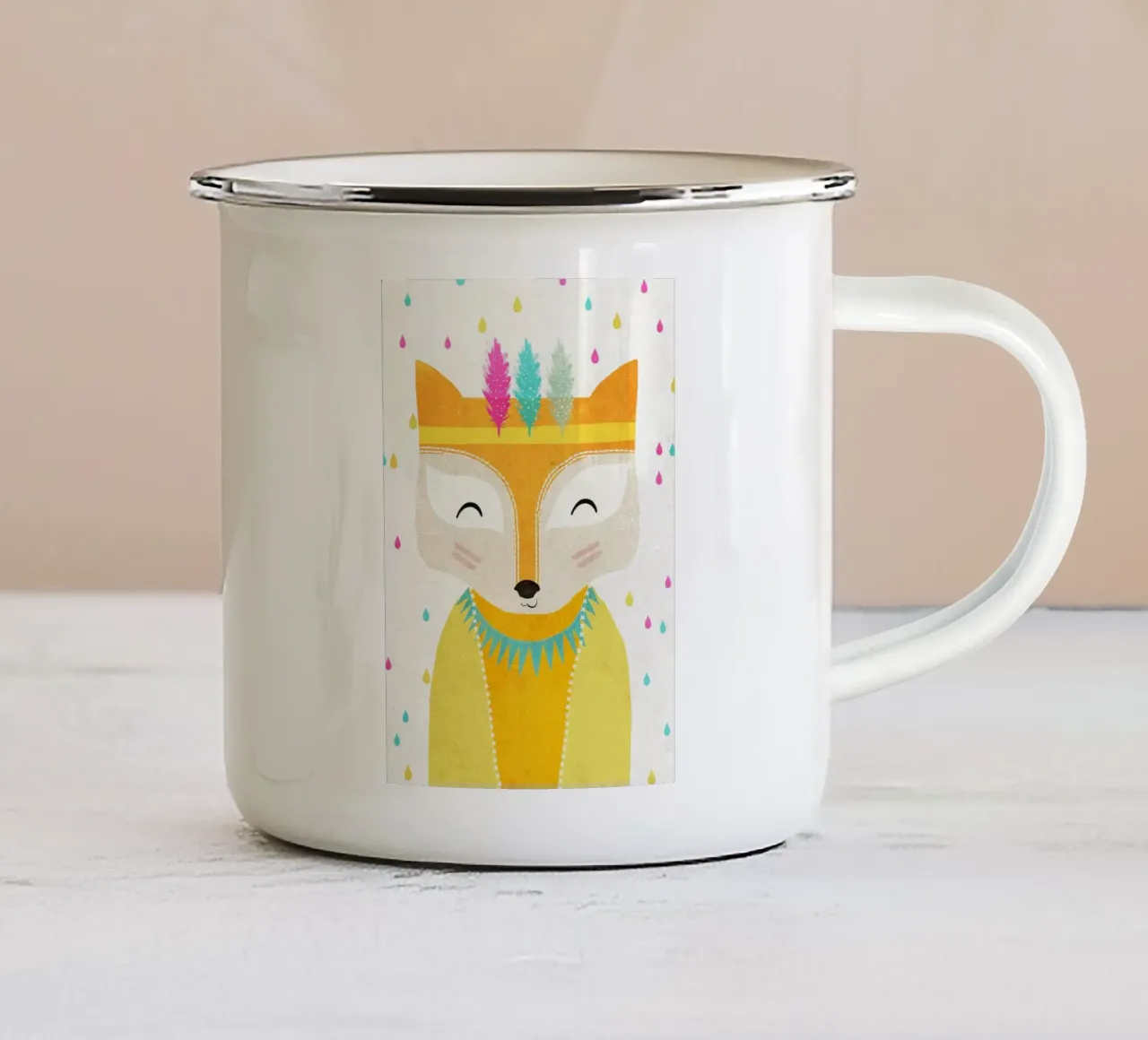 L'artefice della pioggia tazza in smalto da Charlotte Gagnon