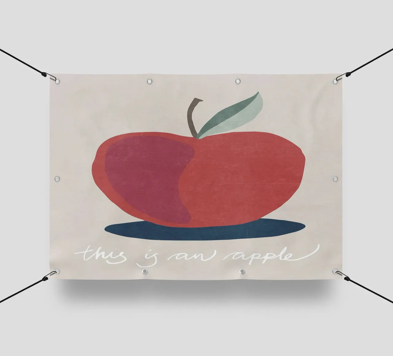 Questa è una Apple telo in pvc da Charlotte Gagnon