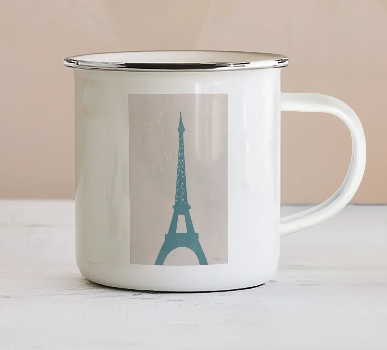 Molto Parigi tazza in smalto da Charlotte Gagnon