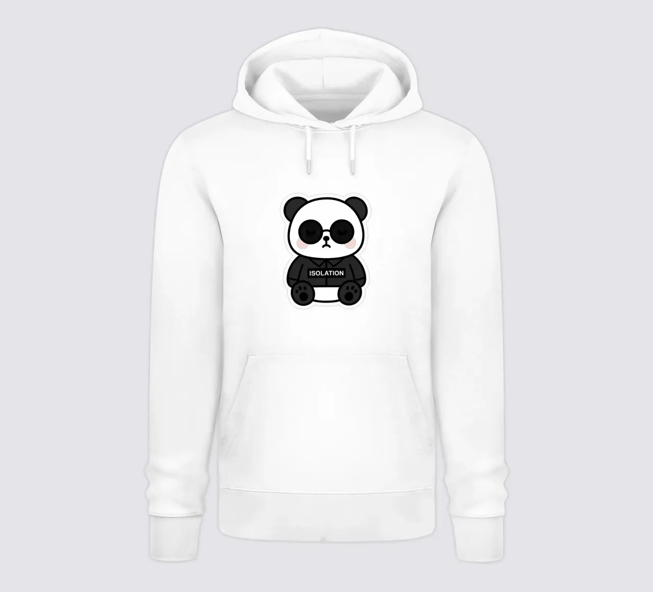 Panda ISOLATION - il compagno confortante felpa con cappuccio da Punk & Cute - Affiches & Stickers