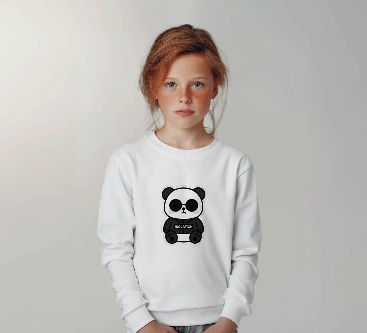 Panda ISOLATION - il compagno confortante felpa bambino da Punk & Cute - Affiches & Stickers