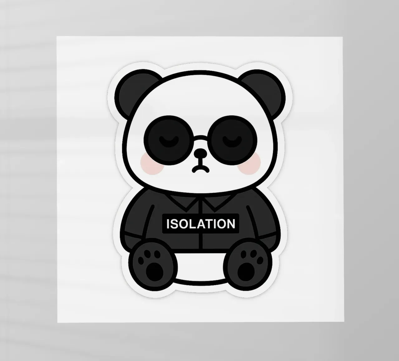 Panda ISOLATION - il compagno confortante pellicola backlit da Punk & Cute - Affiches & Stickers