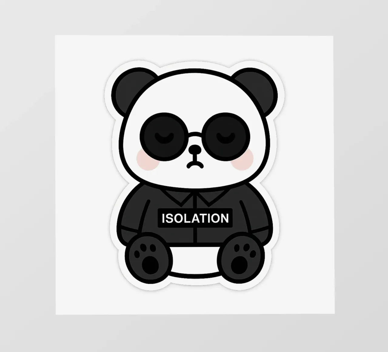 Panda ISOLATION - il compagno confortante telo in pvc da Punk & Cute - Affiches & Stickers