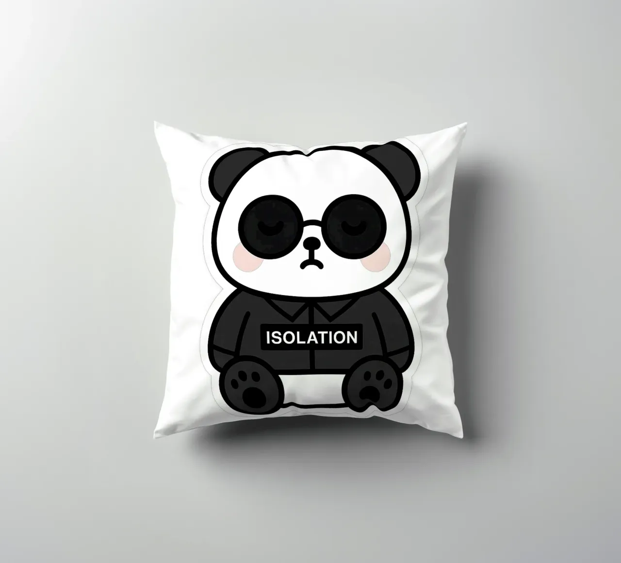 Panda ISOLATION - il compagno confortante cuscino da Punk & Cute - Affiches & Stickers
