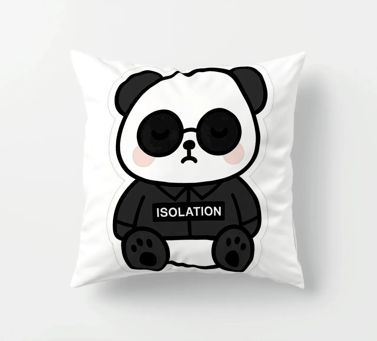 Panda ISOLATION - il compagno confortante cuscino da Punk & Cute - Affiches & Stickers
