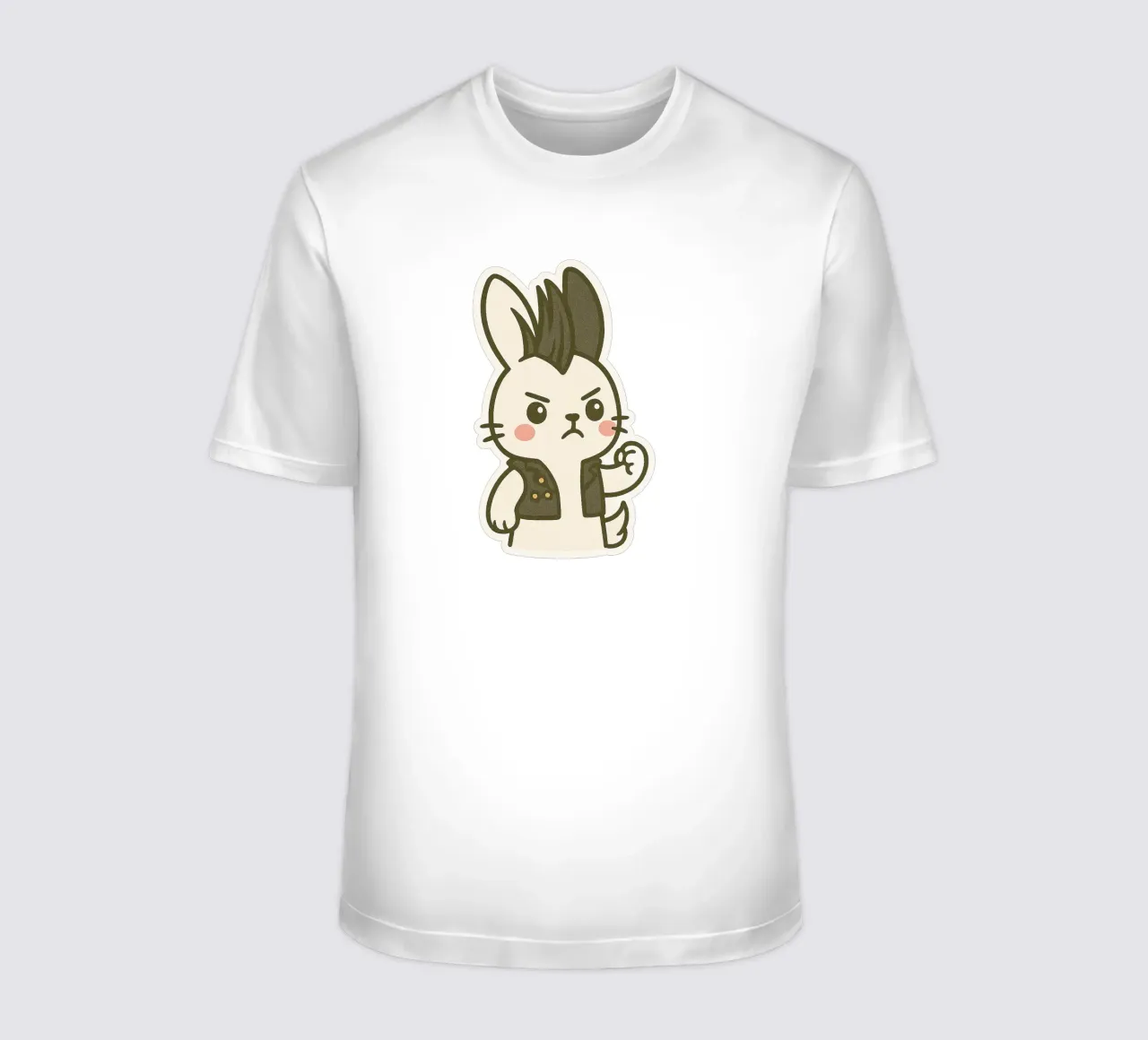 Lapin Punk - assert your rebellious side t-shirt by Punk & Cute - Affiches & Stickers