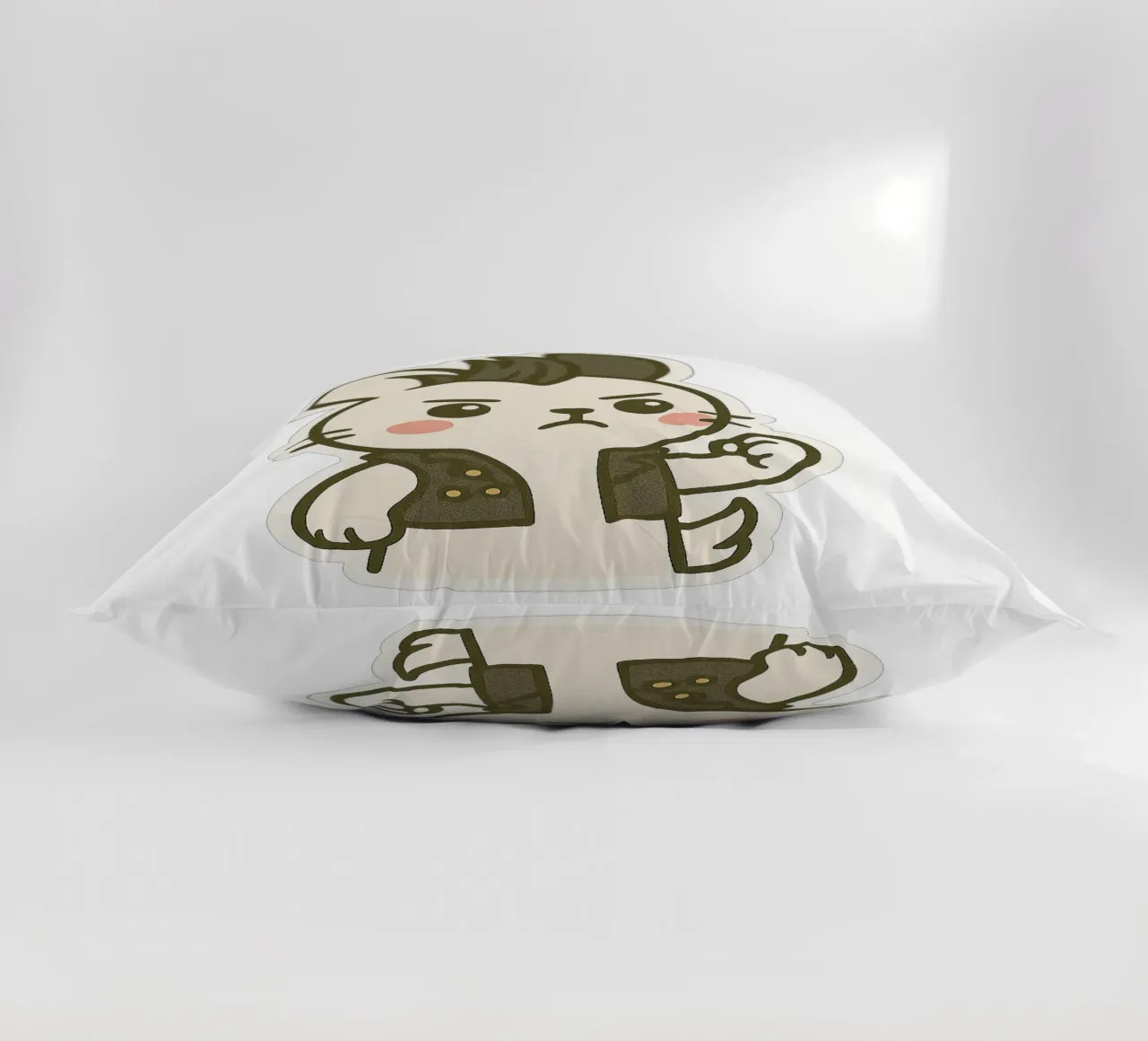 Lapin Punk - assert your rebellious side decorative cushion by Punk & Cute - Affiches & Stickers