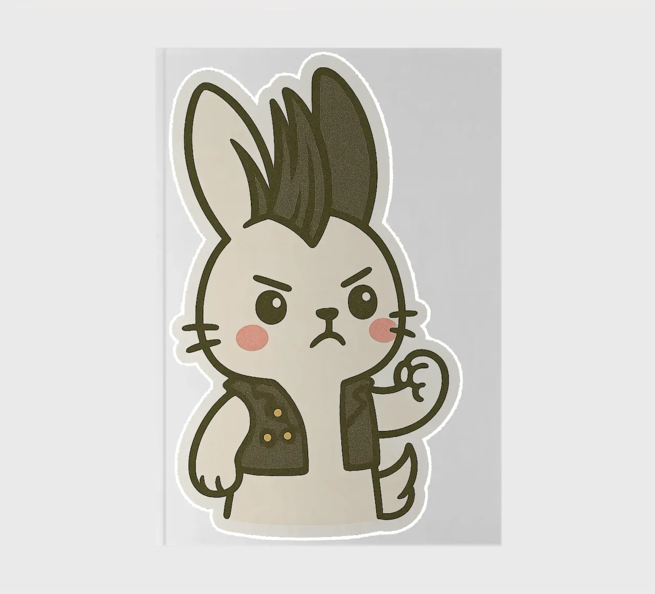 Lapin Punk - assert your rebellious side notebook by Punk & Cute - Affiches & Stickers