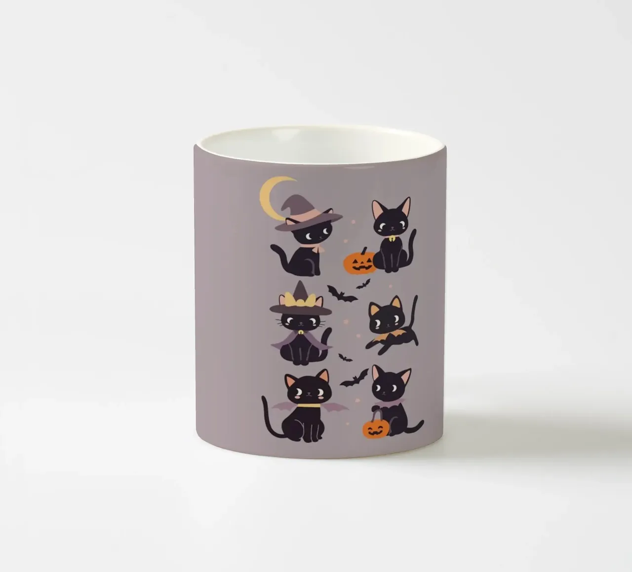 Gatti e zucche strega di Halloween tazza in ceramica da cafelab