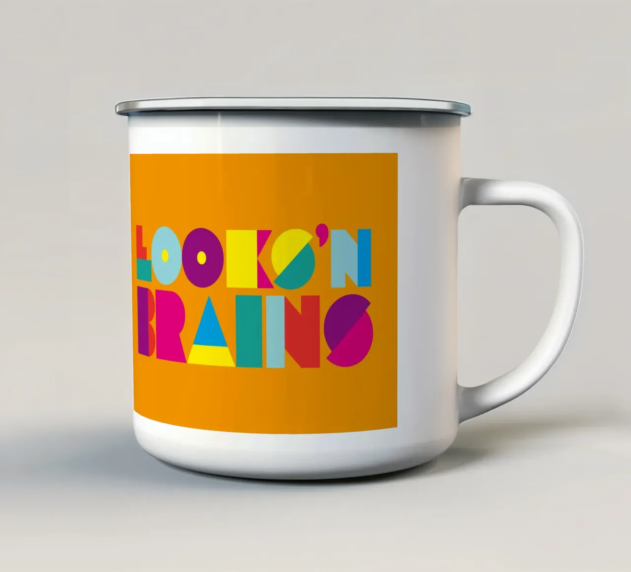 Looks ’n Brains 01 tazza in smalto da Art Fart