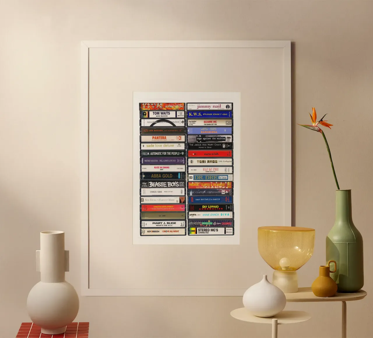 Muziek van 1992 - 33e verjaardagscadeau-idee - Geboren in 1992 - jaren 90 poster van MrMustardPrints