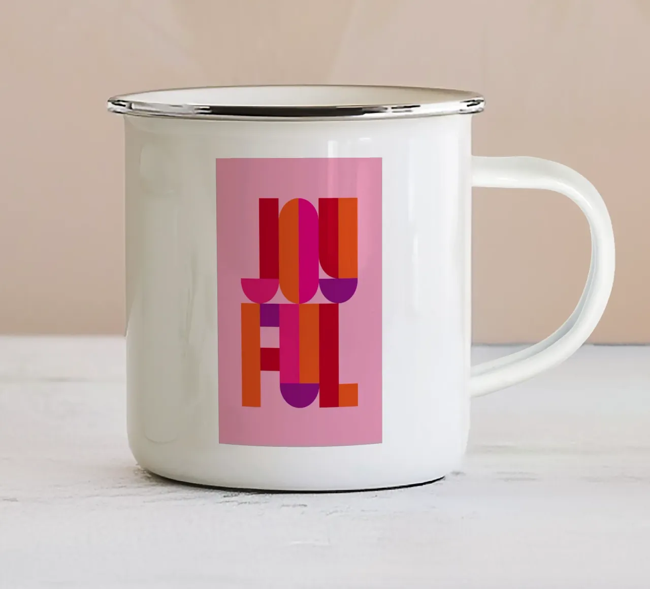 Joyful 02 tazza in smalto da Art Fart