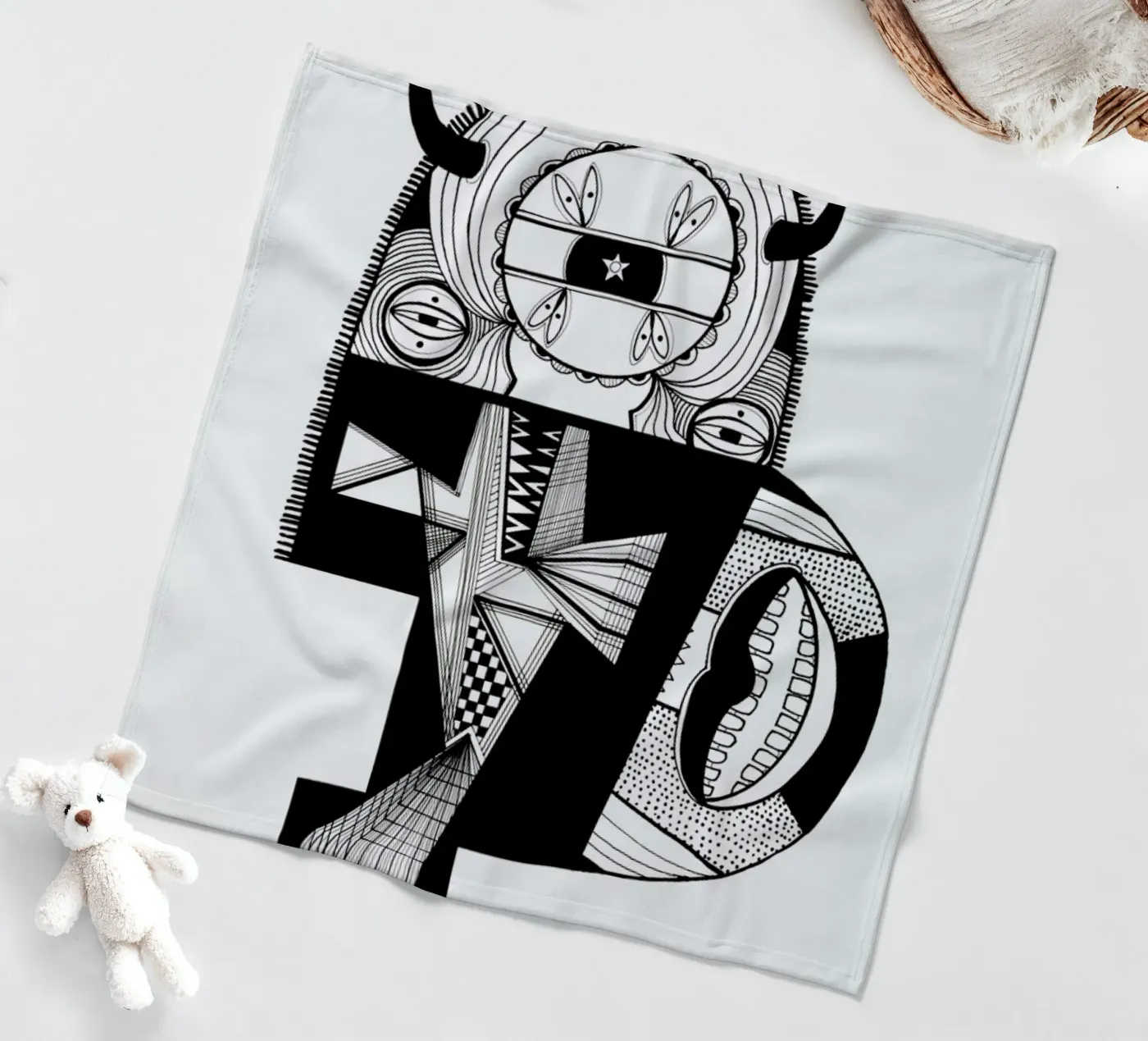 monsterfish fleecedeken van Studio Teer