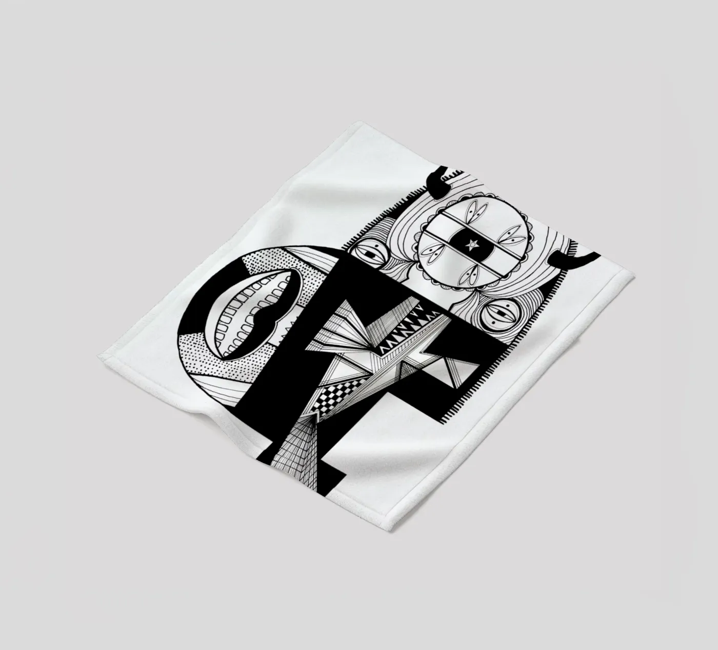 monsterfish fleecedeken van Studio Teer