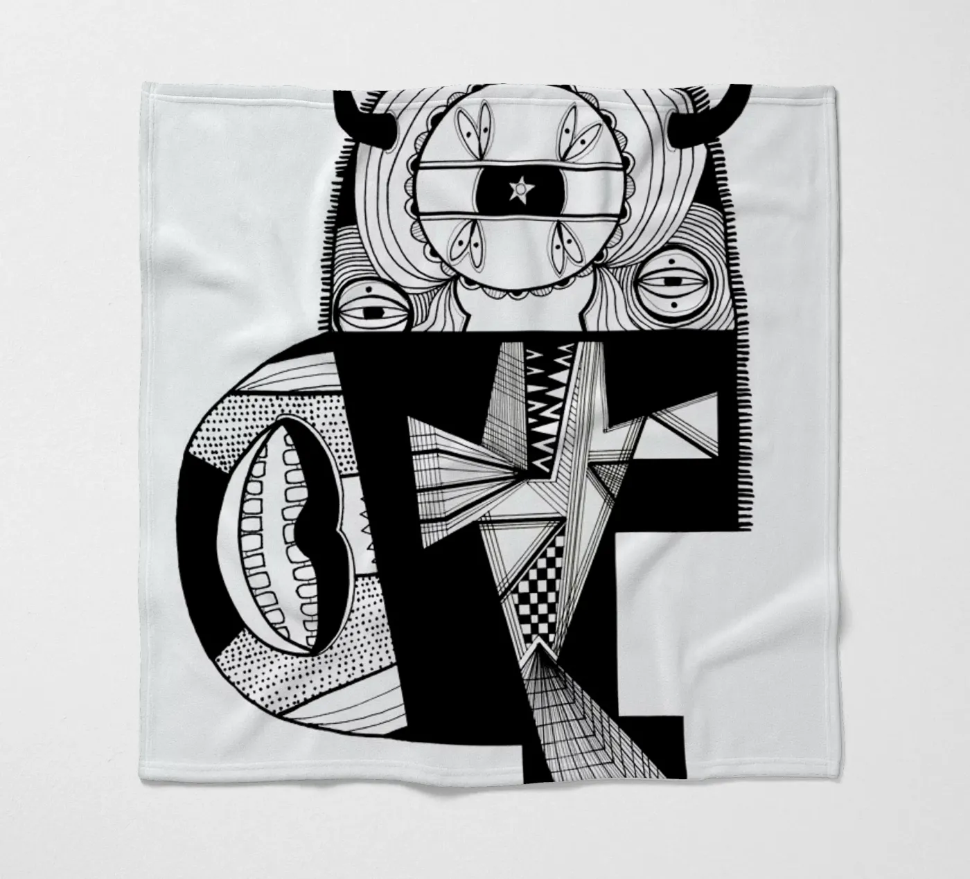 monsterfish fleecedeken van Studio Teer