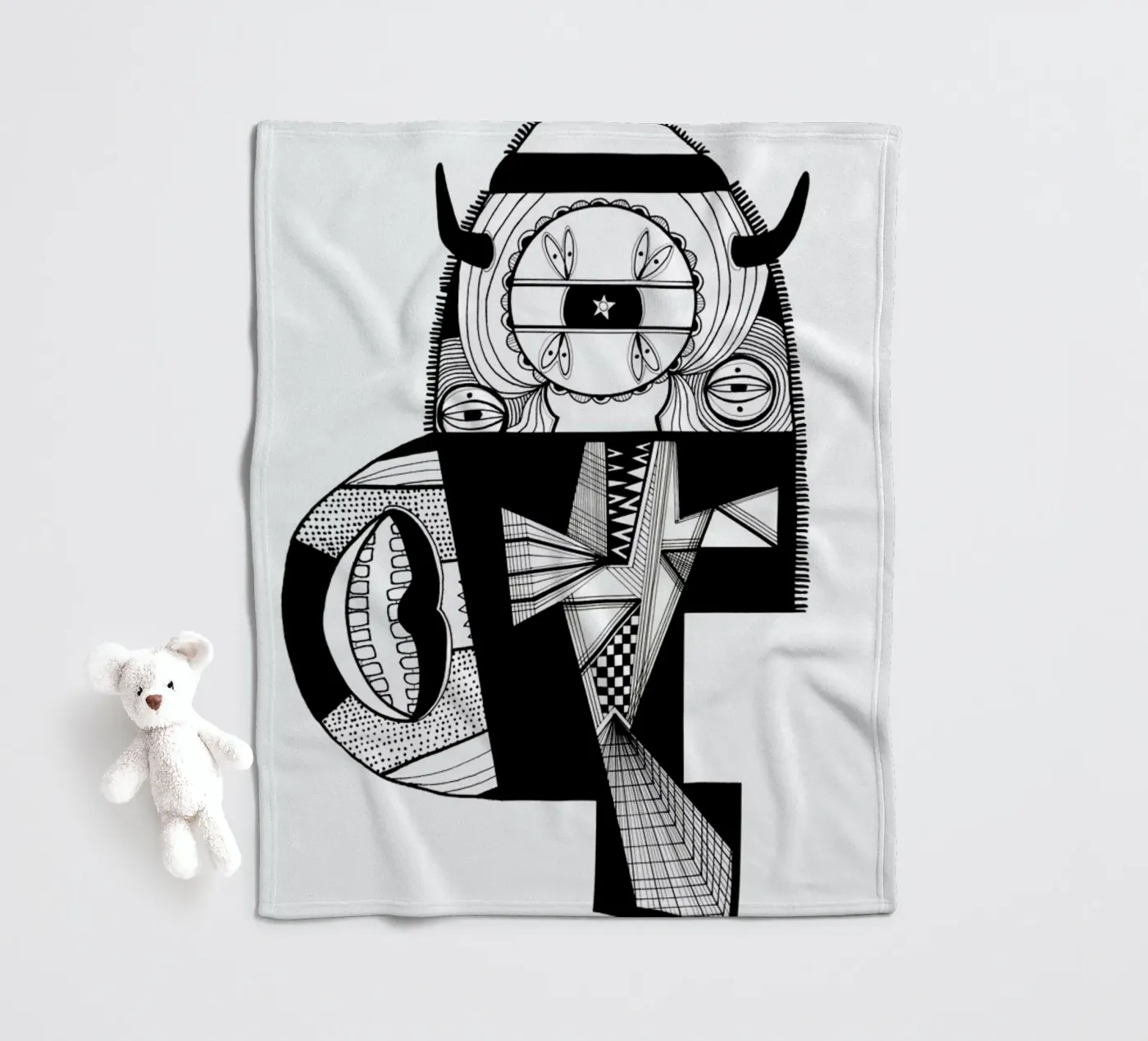 monsterfish fleecedeken van Studio Teer