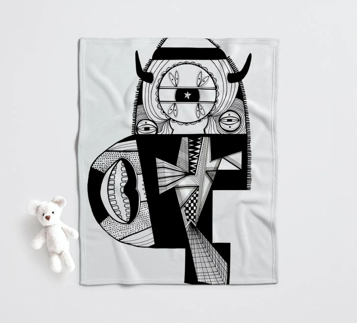 monsterfish Fleecedecke von Studio Teer