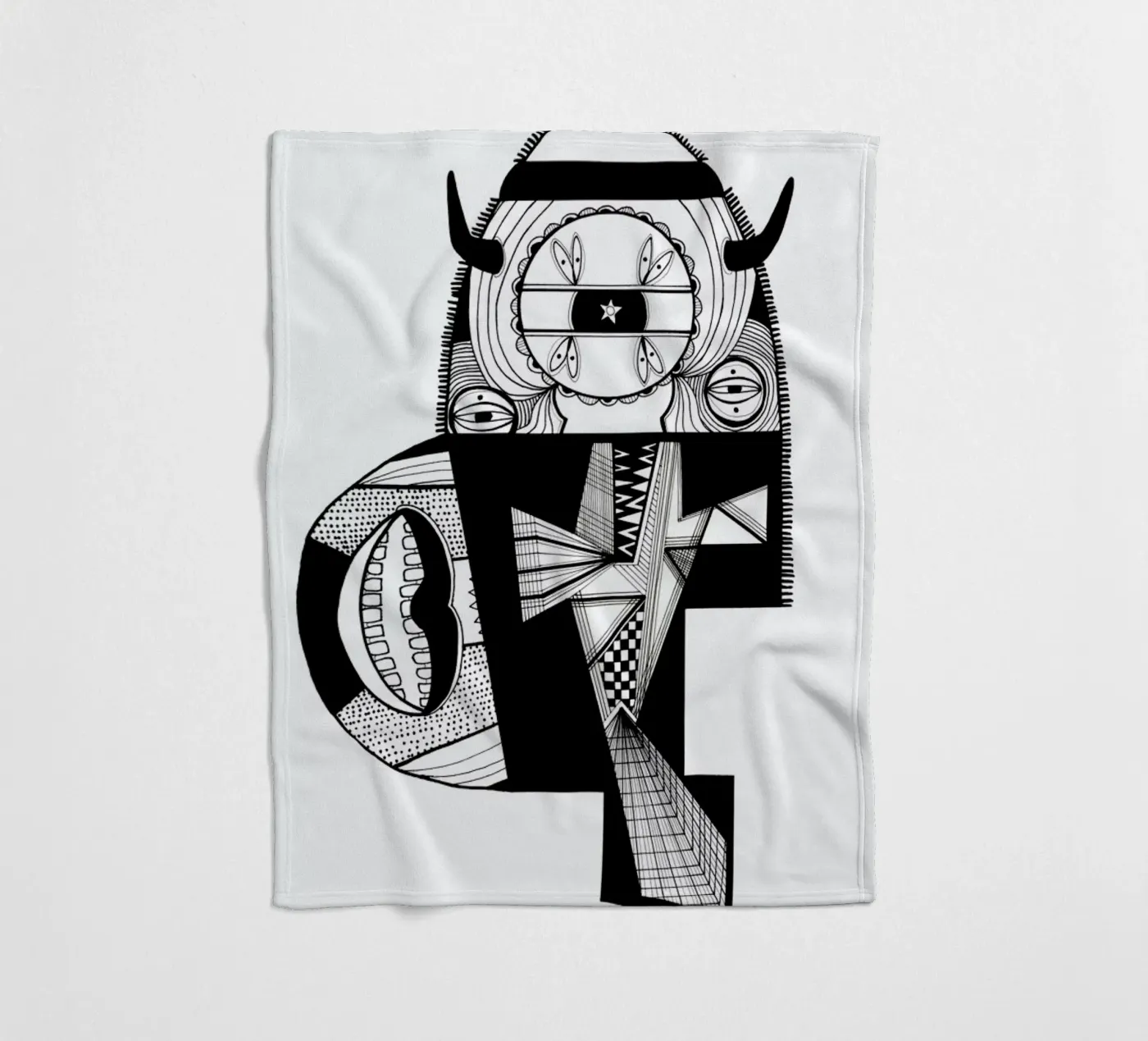 monsterfish fleecedeken van Studio Teer