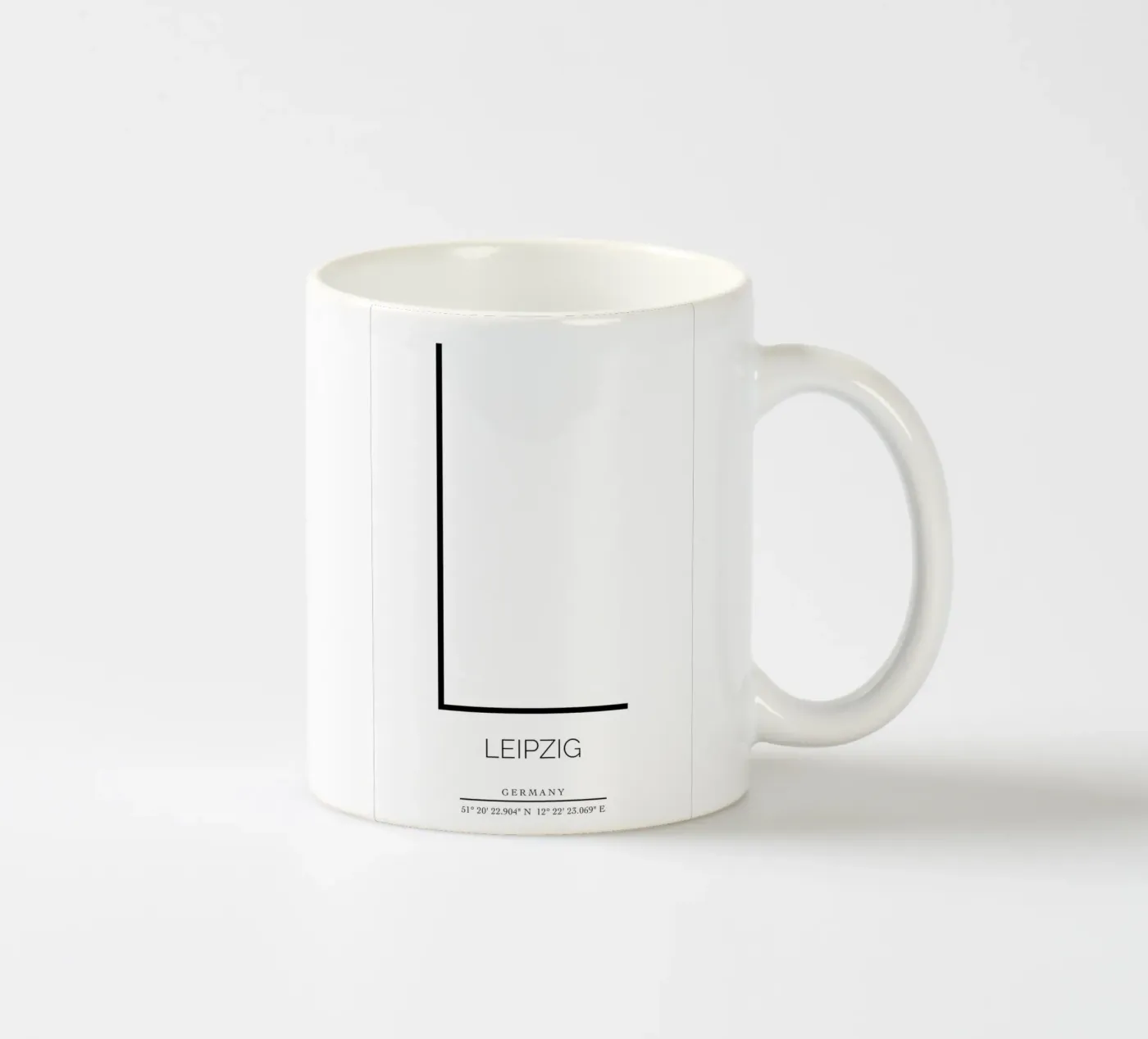 LEIPZIG - white ceramic mug by CityLights